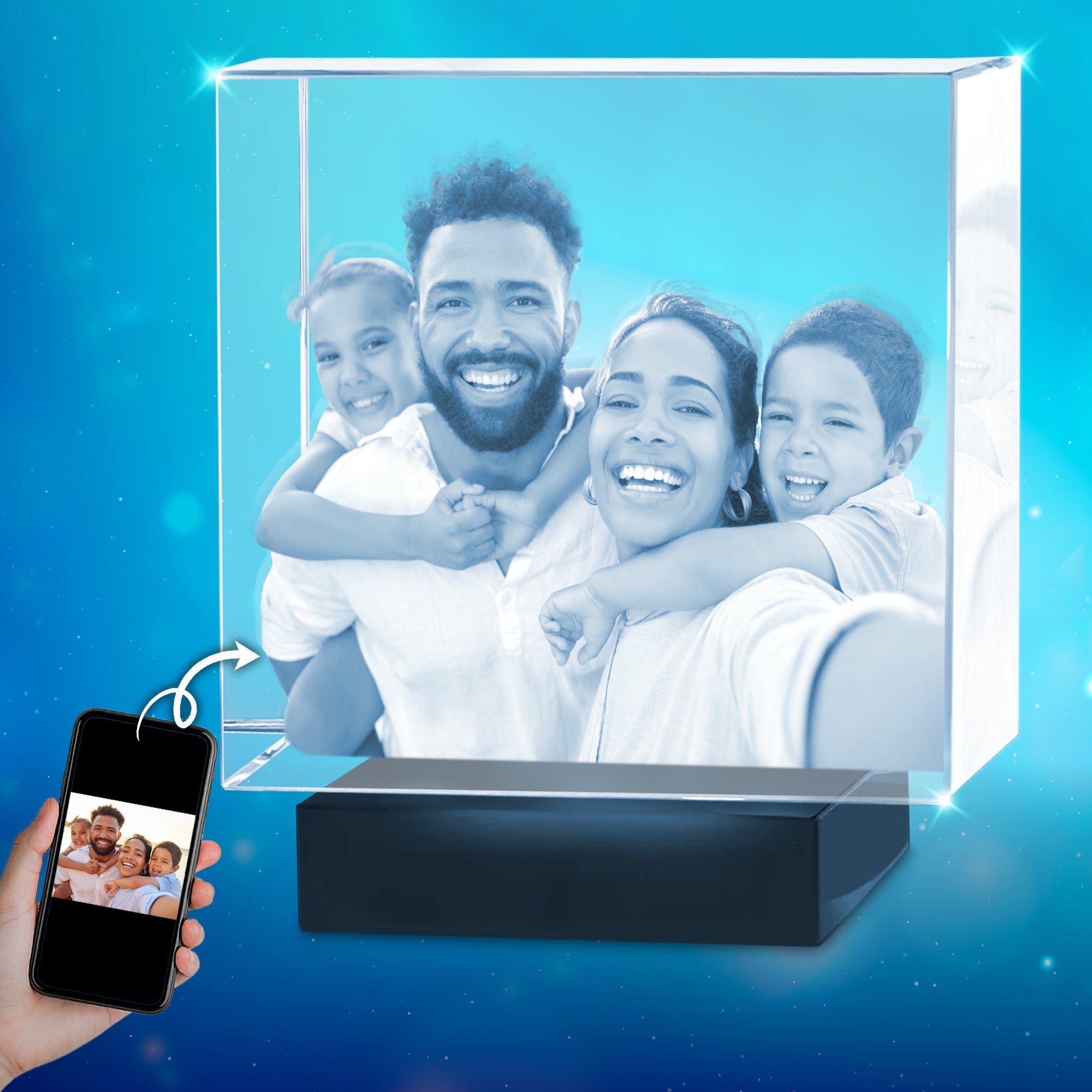 Large 3D Crystal - Horizontal