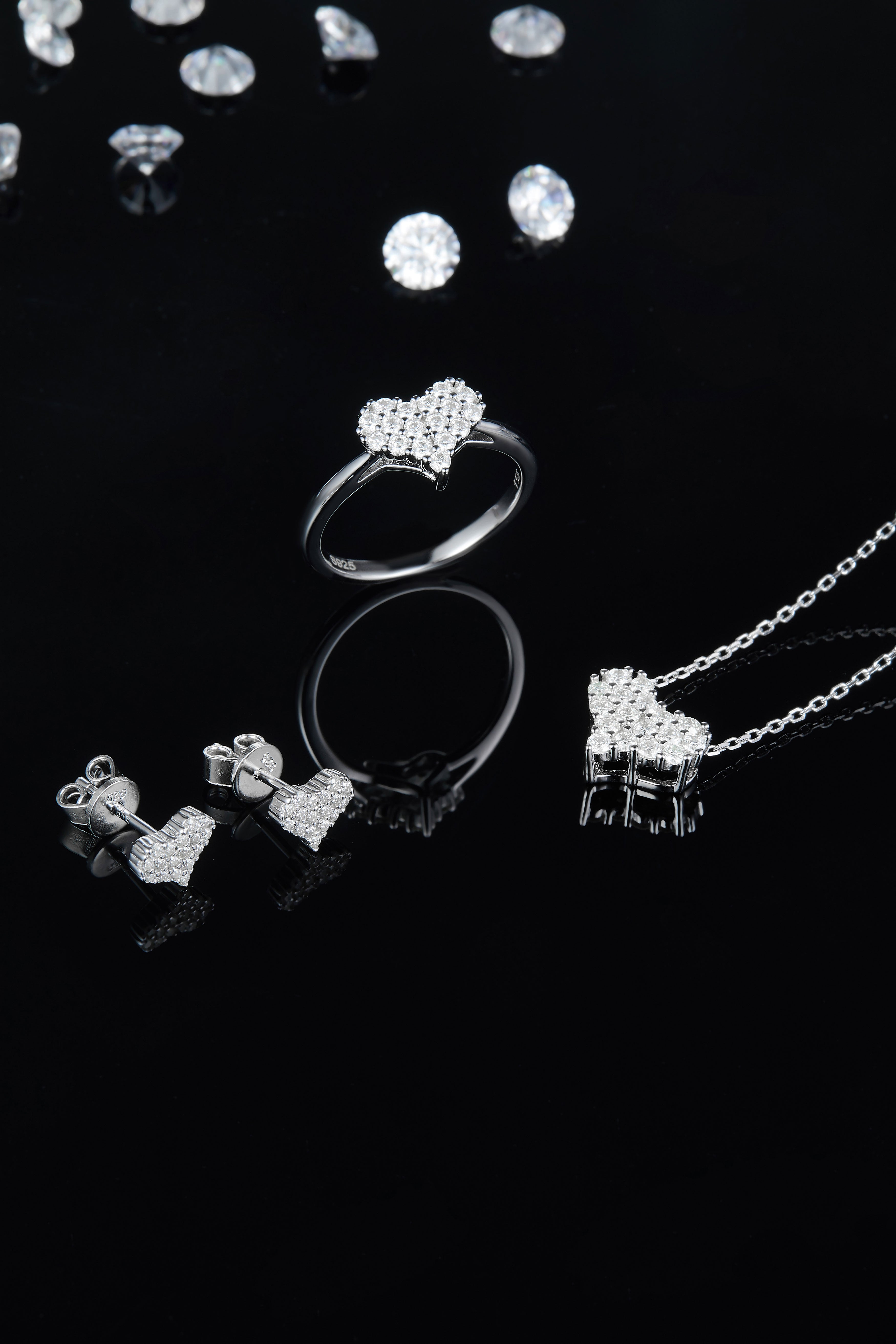 Luxury Silve set 925 Silver Electroplated With Platinum