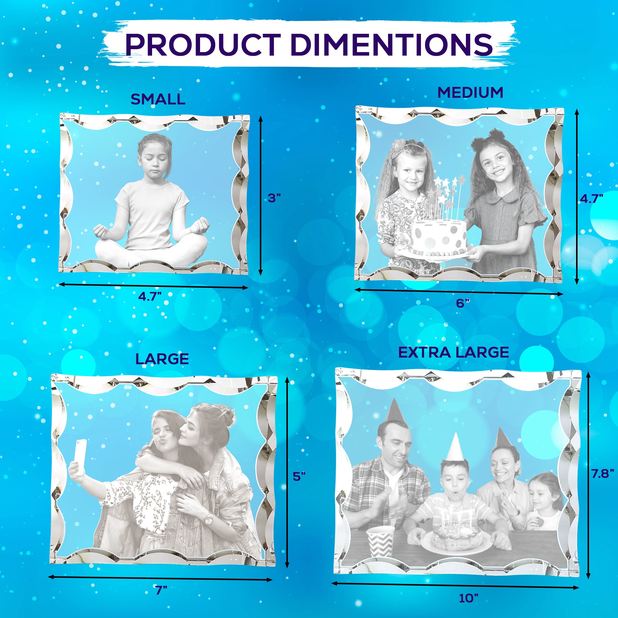 Large Notch 3D Crystal - Vertical