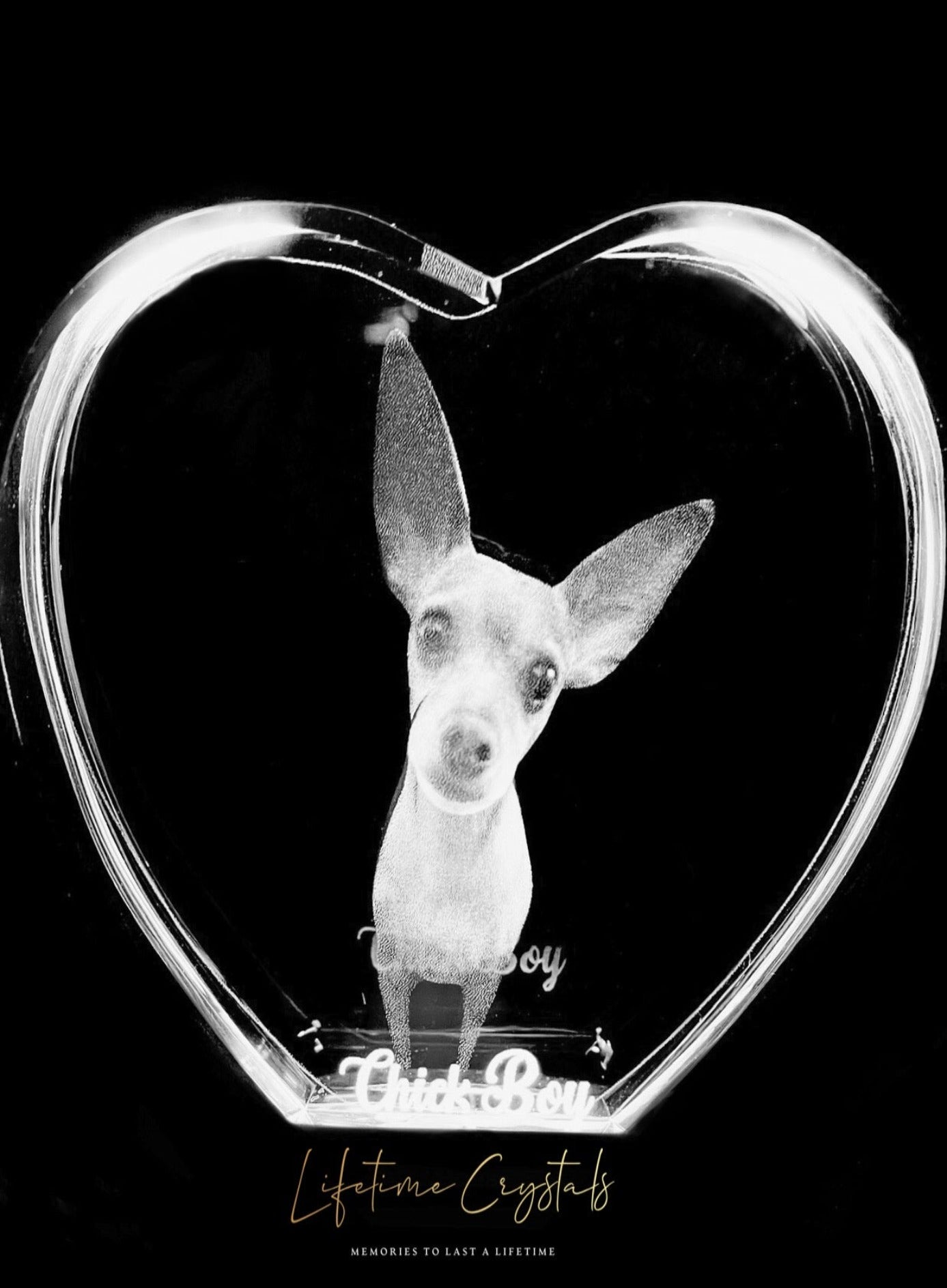 Cristal de corazón pequeño