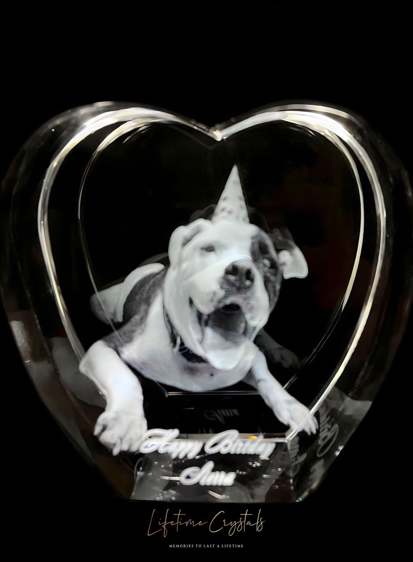 Cristal de corazón mediano
