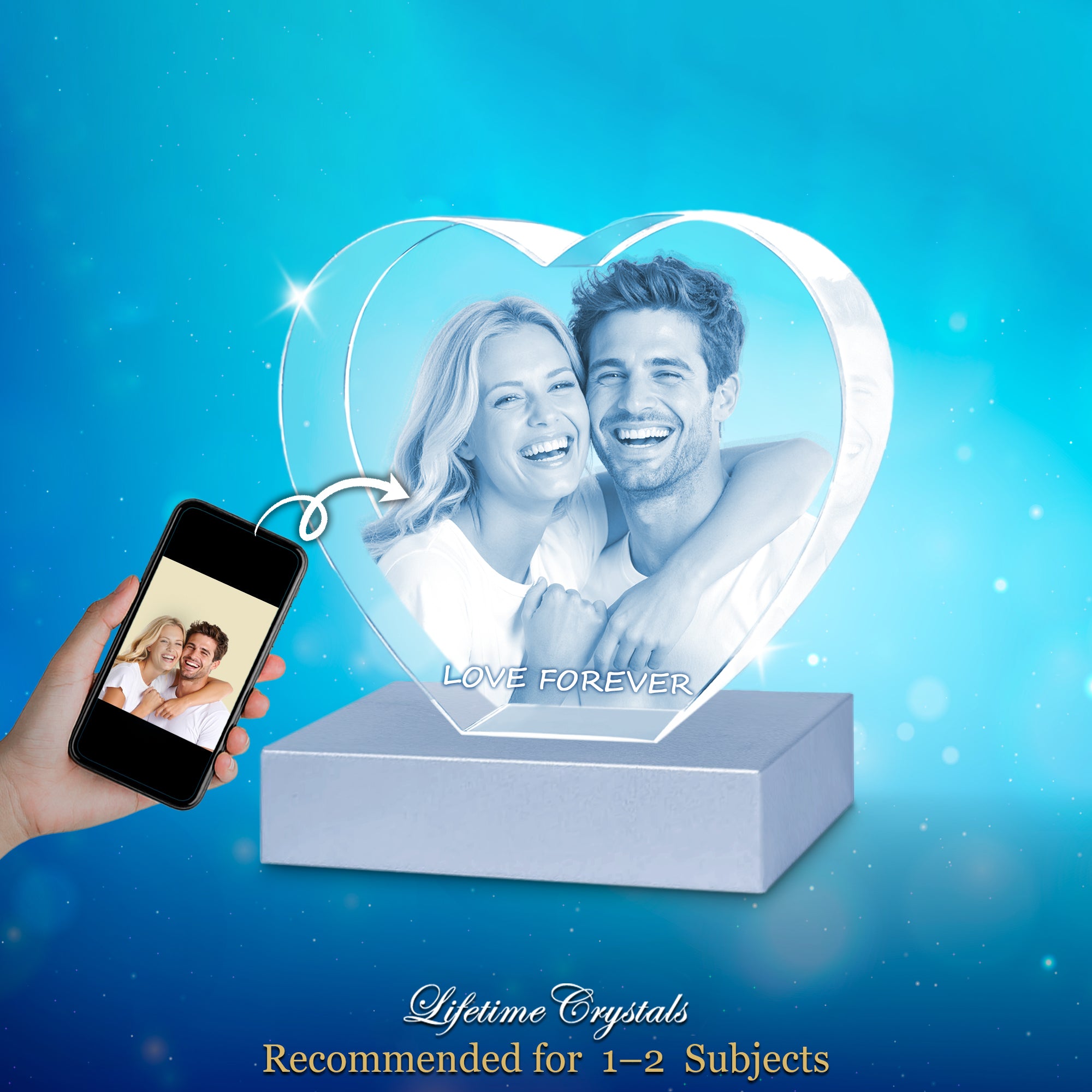 Small Heart 3D Crystal