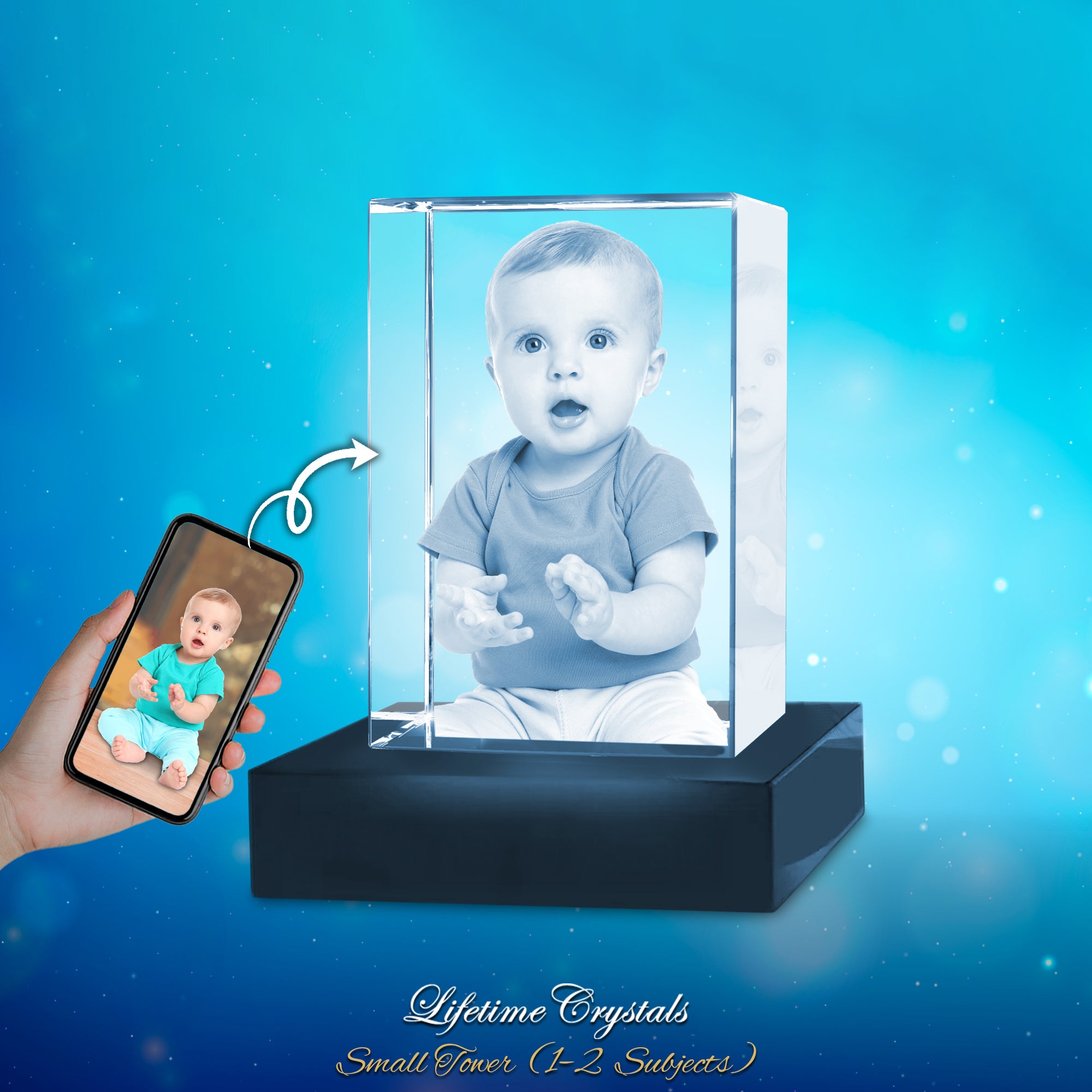 Small 3D Crystal - Vertical