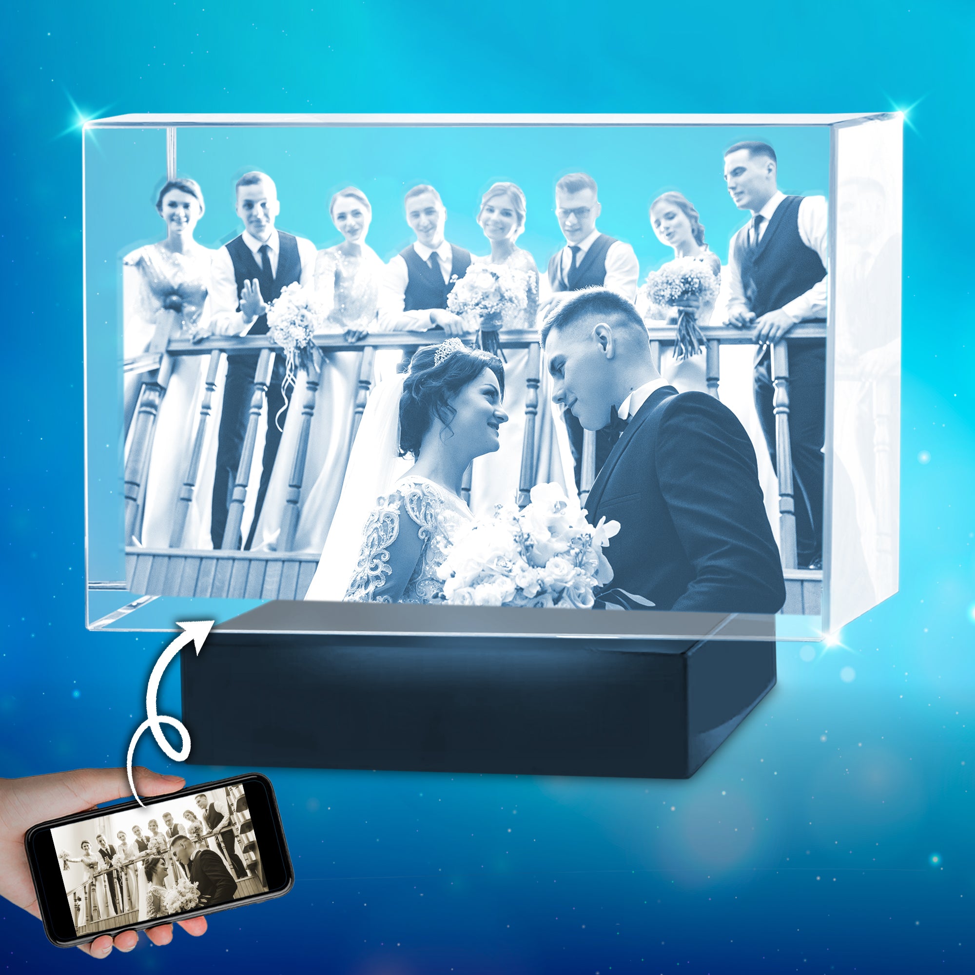 Large 3D Crystal - Horizontal