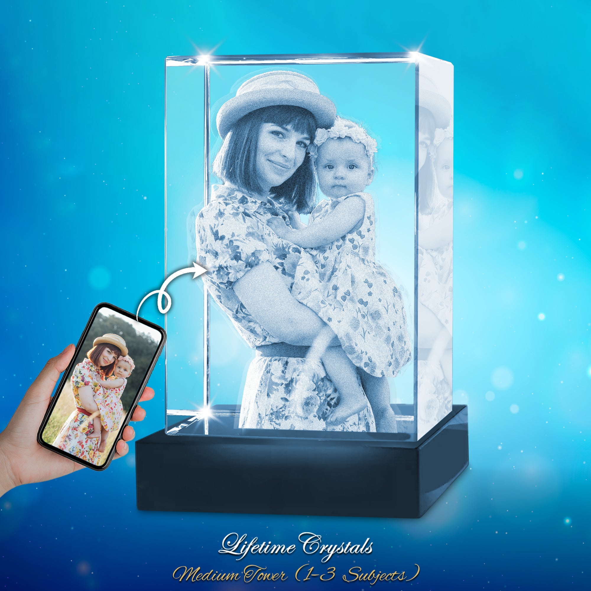 Medium 3D Crystal - Vertical