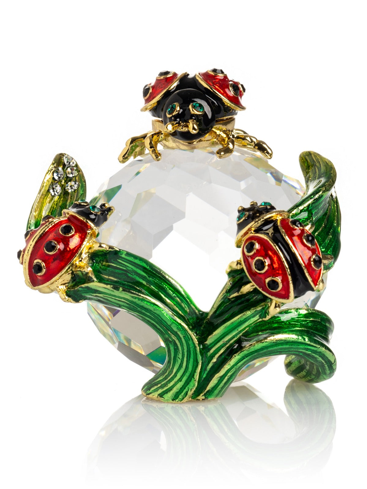 Cute Ladybugs on Crystal