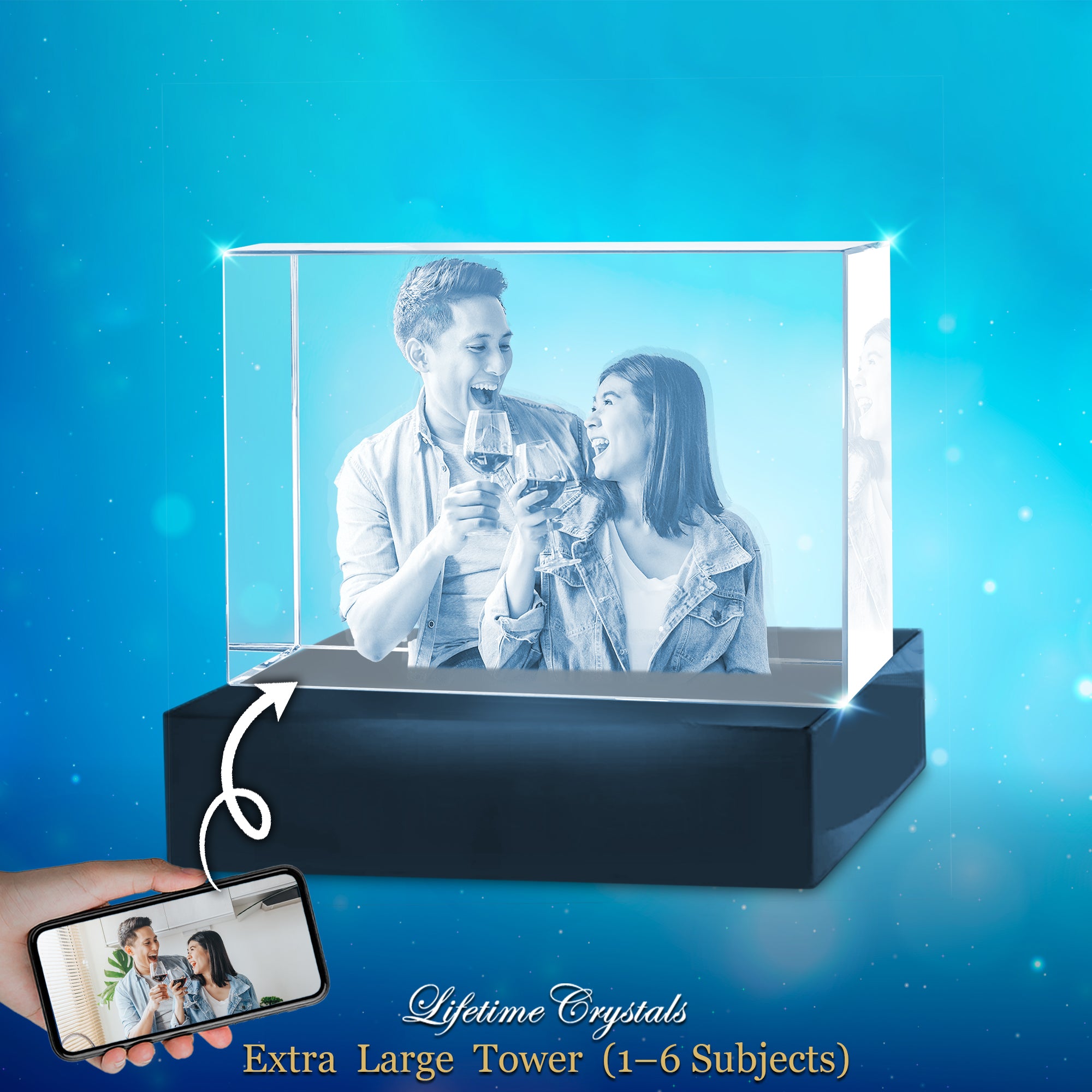 Medium 3D Crystal - Horizontal