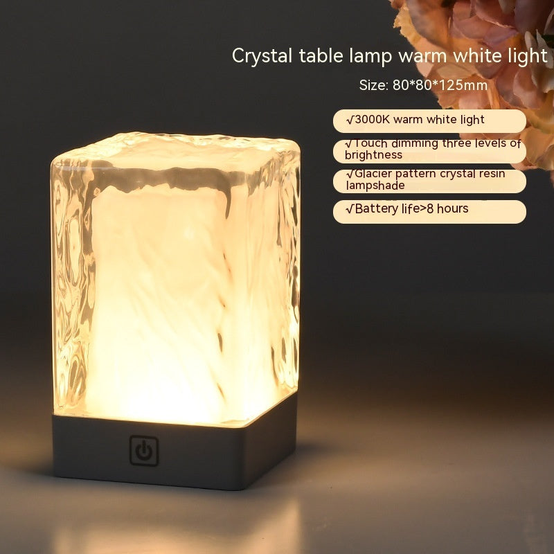 Crystal Lamp Atmosphere Desktop Night Light Touch Home Decor