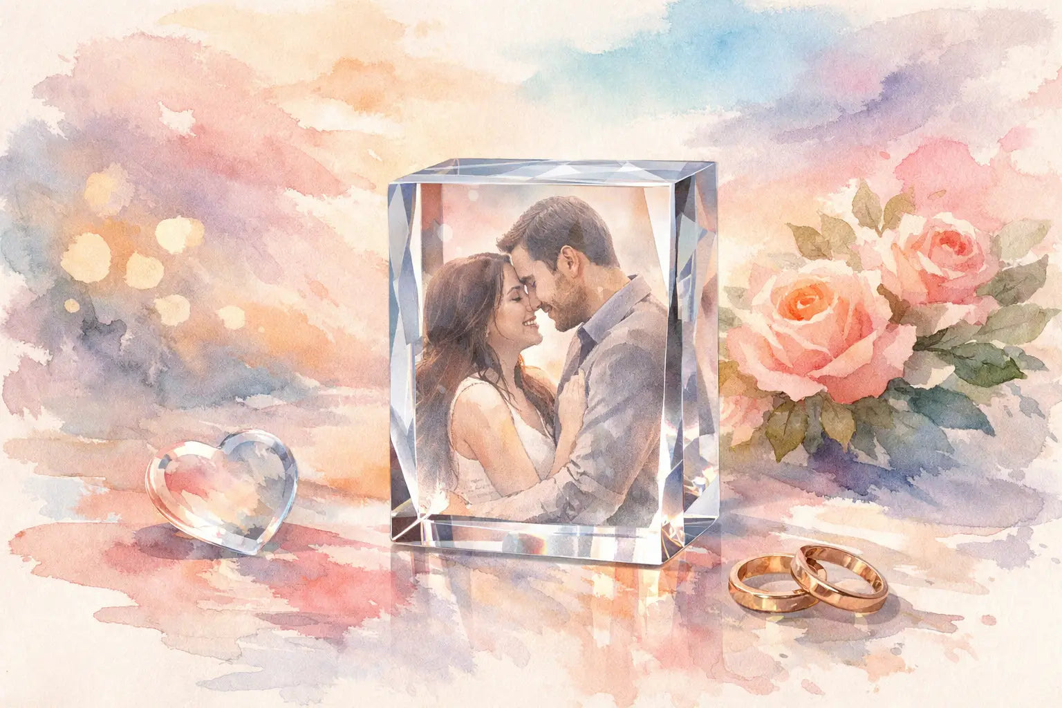 Couples Photo Engraved Crystal Gift Ideas