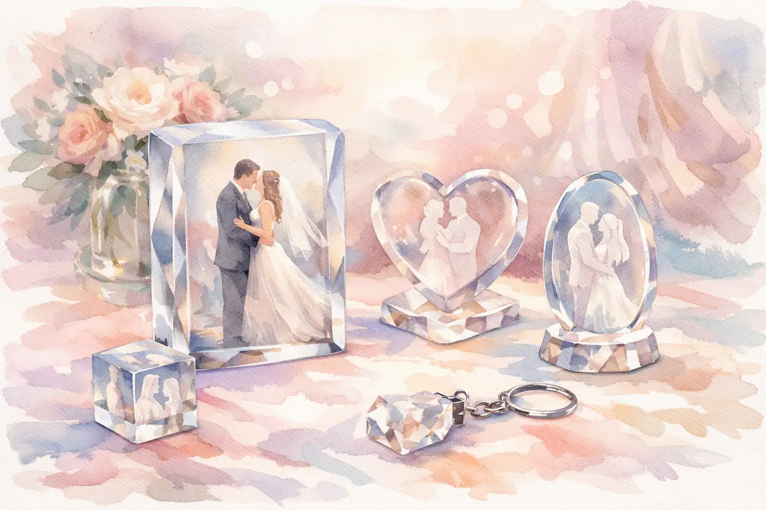 Wedding Photo Crystal Keepsake Ideas
