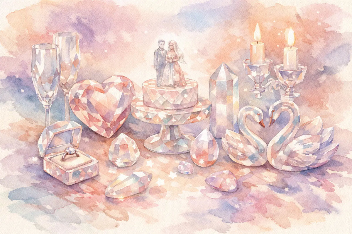 12 Wedding Crystal Examples Guests Will Treasure