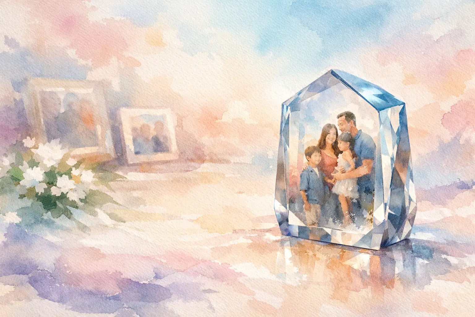 How to Choose a Family Picture Crystal Keepsake