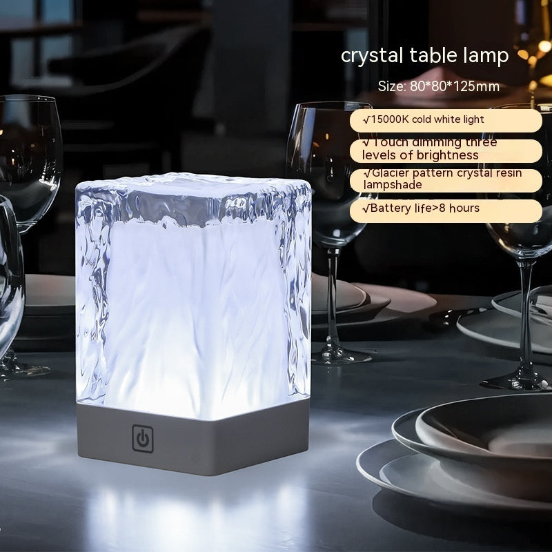 Crystal Lamp Atmosphere Desktop Night Light Touch Home Decor