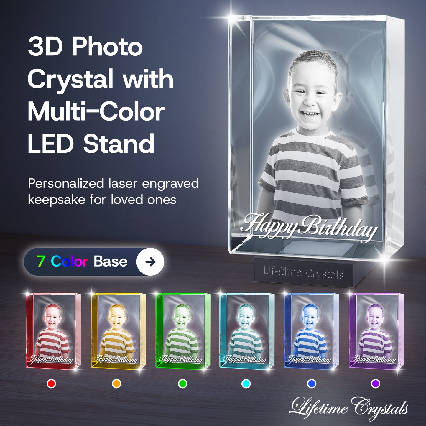 Small Tower 3D Crystal