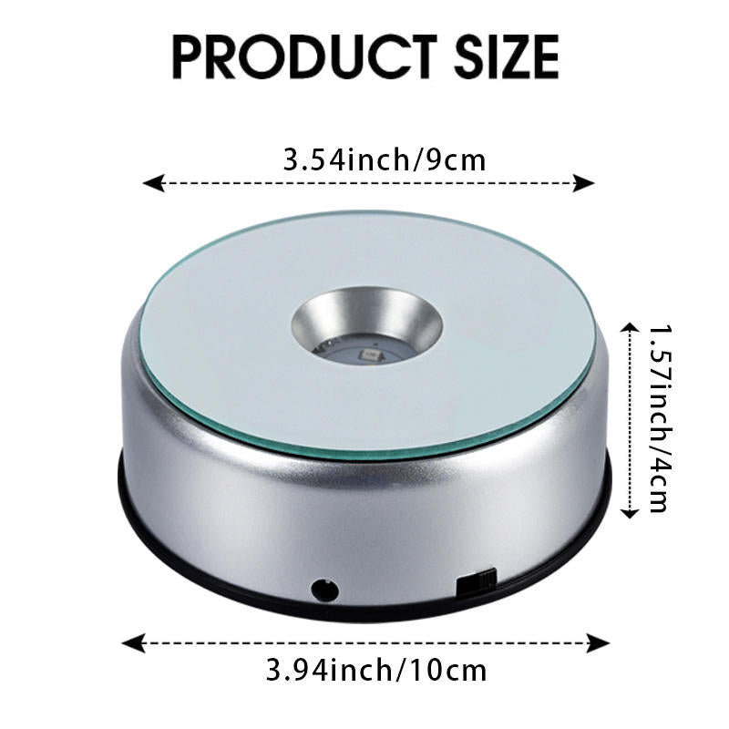 Round 360 Degree RotatingLED silver base