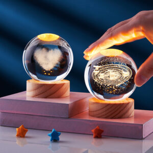 glowing 3d crystal