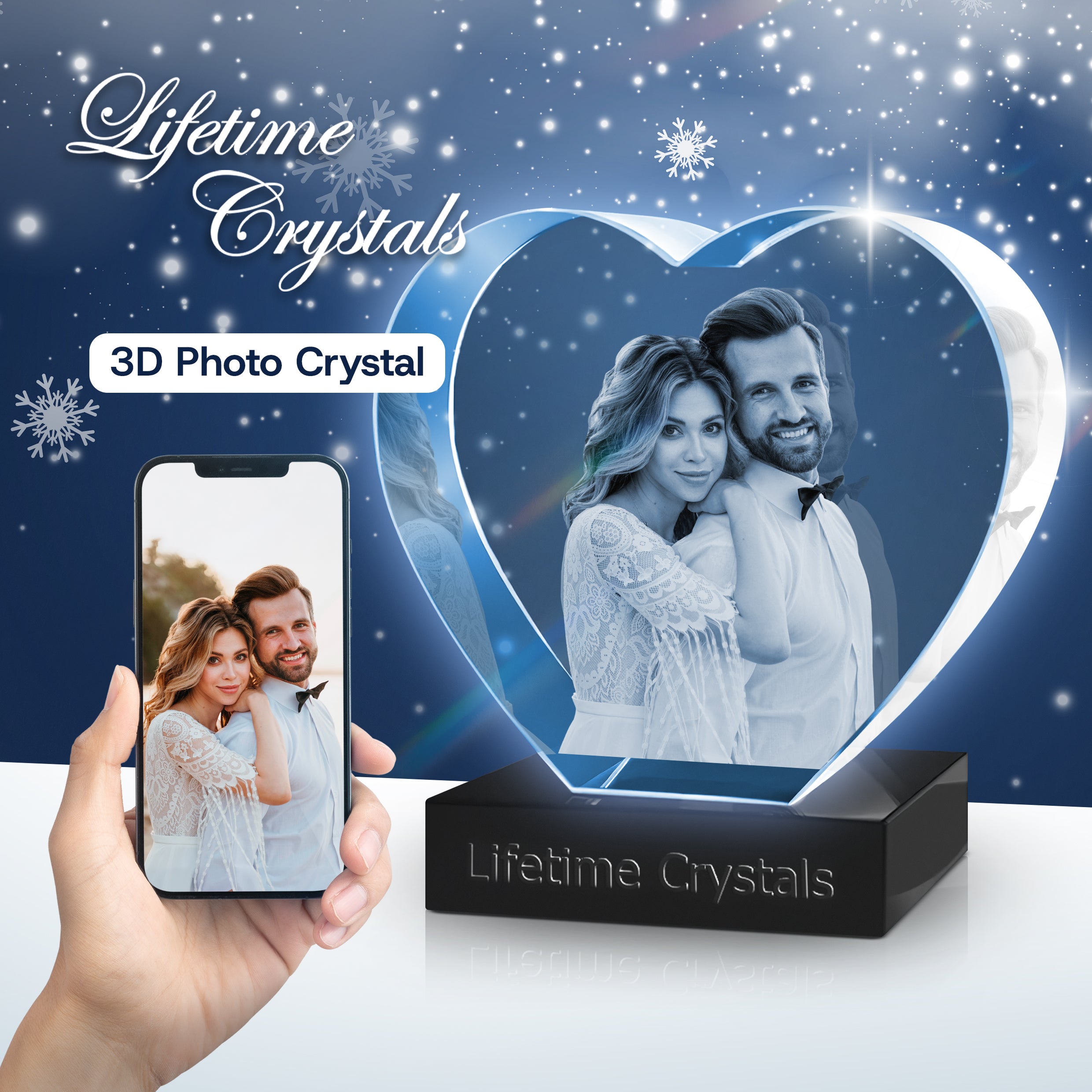 3D crystal heart