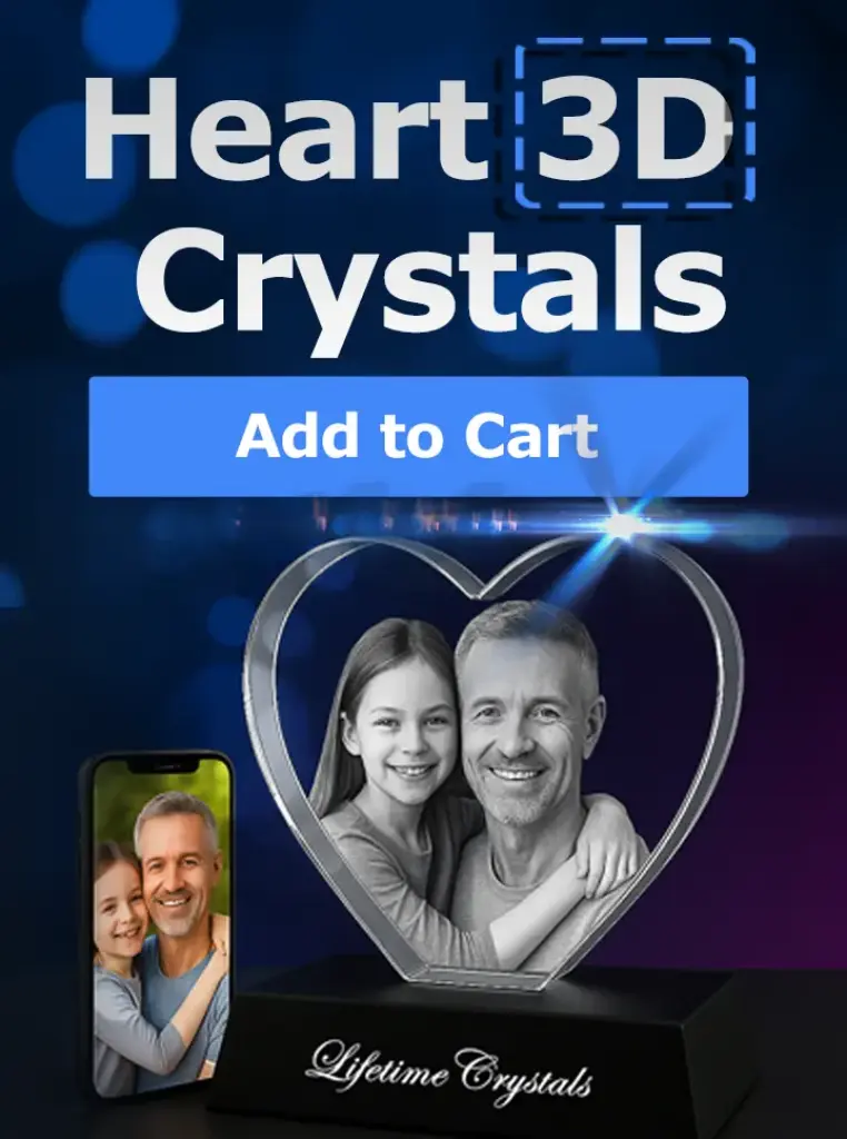 heart 3d crystals collection